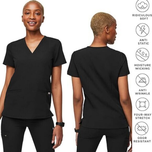Figs Casma Three-Pocket Scrub Top for Women Size Large - Picture 1 of 7